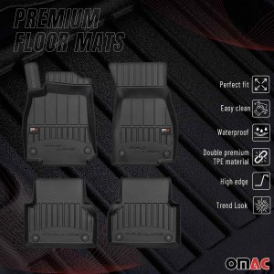 Audi A7 Floor Mat - Omac - Premium TPE - Black - '19-'24